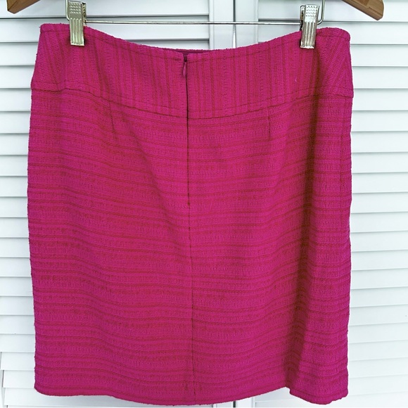 Trina Turk Tweed Mini Skirt Textured Size 4 Lined 90s Y2K Office Workwear Office - Picture 3 of 12